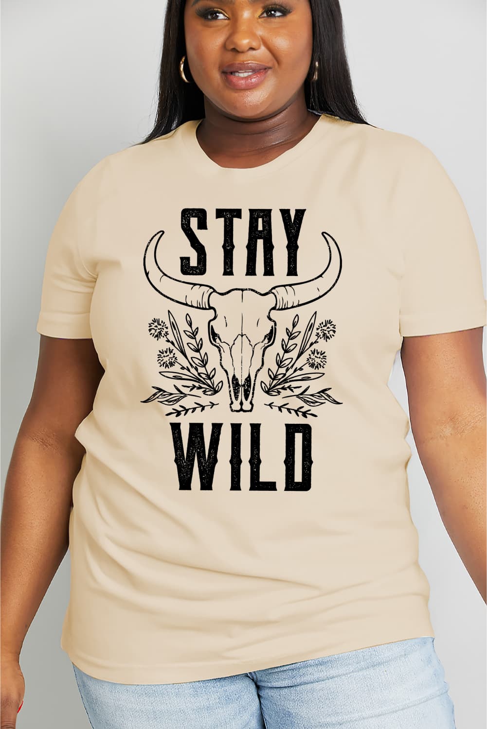 Simply Love Full Size STAY WILD Graphic Cotton Tee