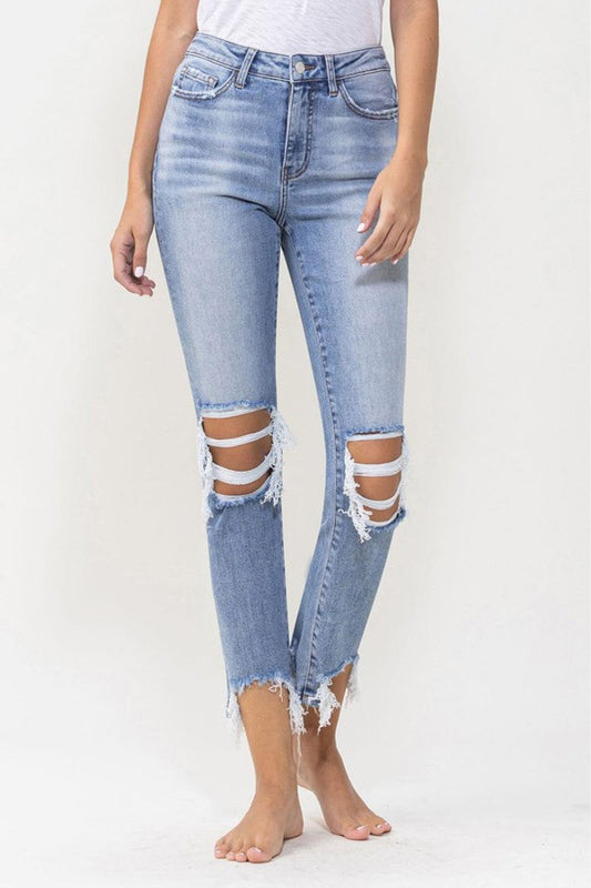 Lovervet Full Size Courtney Super High Rise Kick Flare Jeans - Glamorous Boutique USA L.L.C.