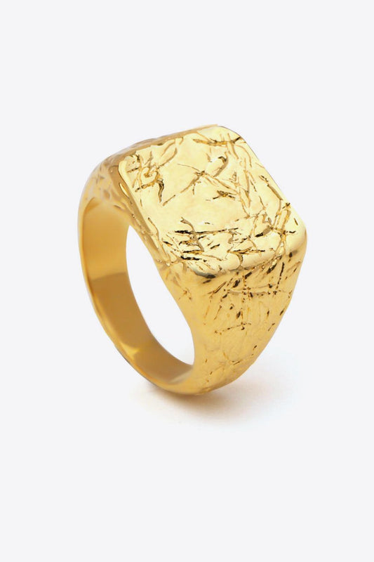 Textured Gold-Plated Ring - Glamorous Boutique USA L.L.C.