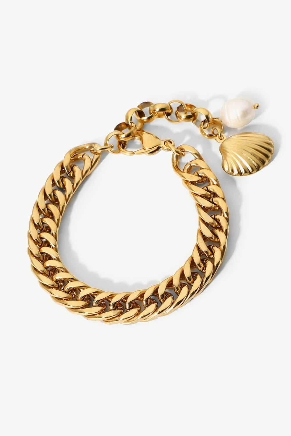 18K Gold-Plated Curb Chain Bracelet - Glamorous Boutique USA L.L.C.