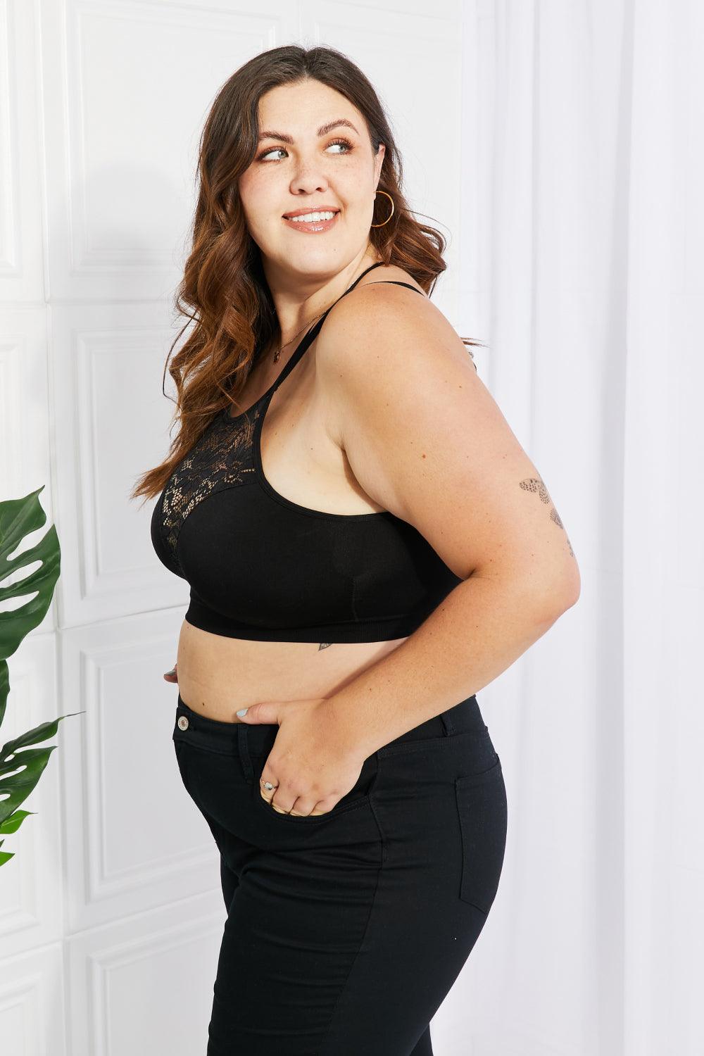 Zenana Romantic Night Full Size Lace Cutout Bralette - Glamorous Boutique USA L.L.C.