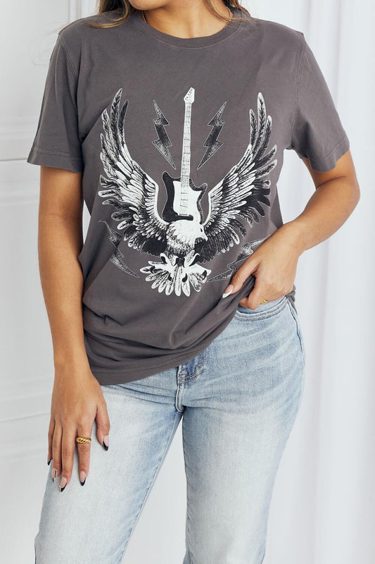 mineB Full Size Eagle Graphic Tee Shirt - Glamorous Boutique USA L.L.C.