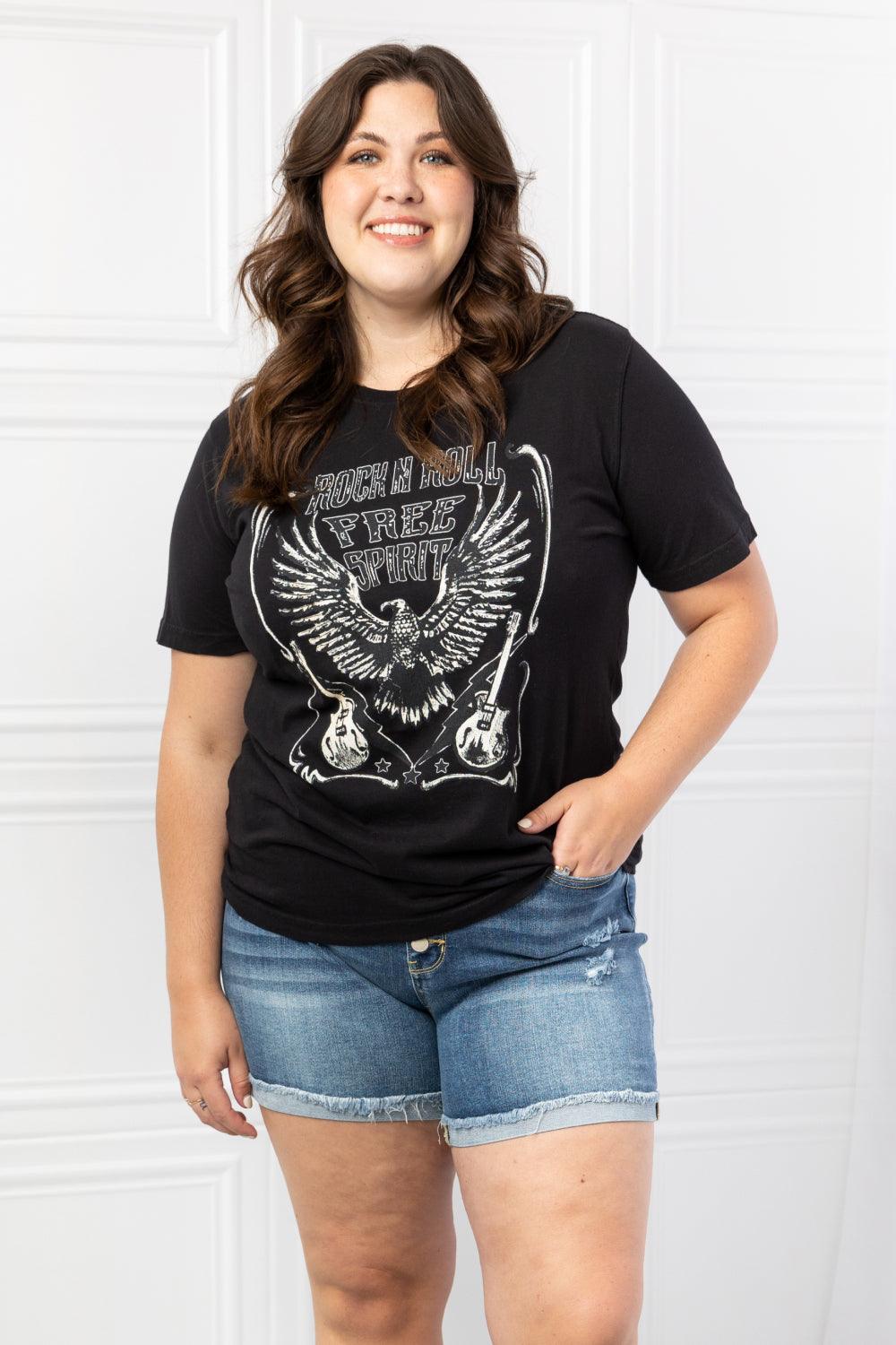 mineB Full Size Free Spirit Graphic Tee - Glamorous Boutique USA L.L.C.