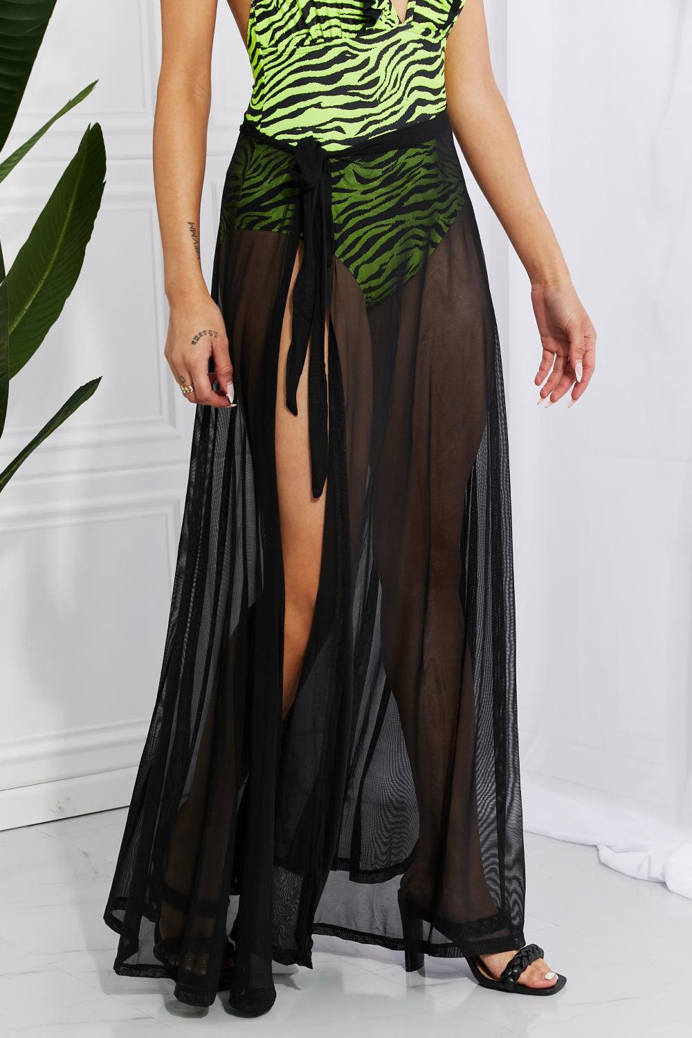 Marina West Swim Beach Is My Runway Mesh Wrap Maxi Cover-Up Skirt - Glamorous Boutique USA L.L.C.