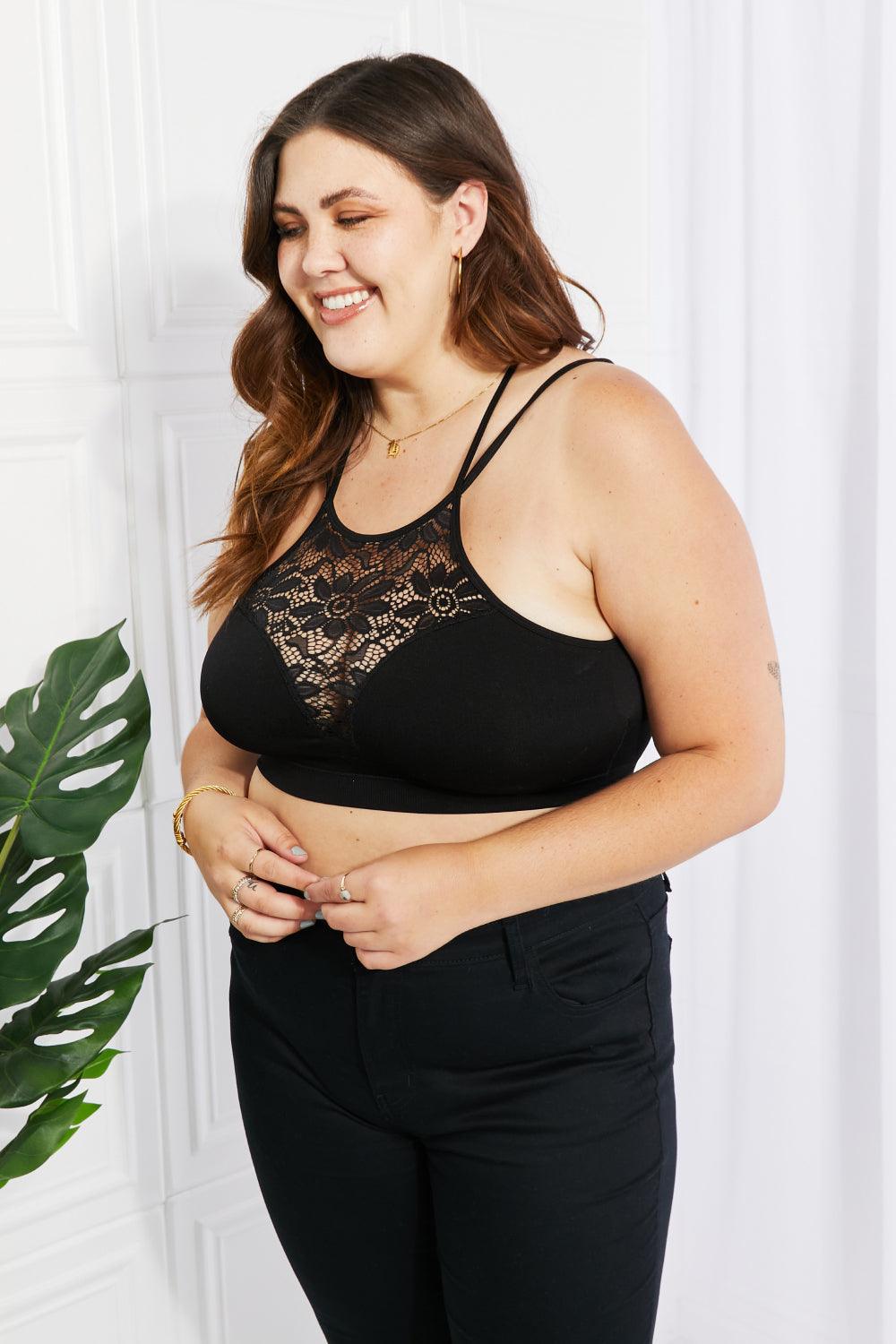 Zenana Romantic Night Full Size Lace Cutout Bralette - Glamorous Boutique USA L.L.C.
