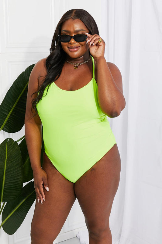 Marina West Swim High Tide One-Piece in Lemon-Lime - Glamorous Boutique USA L.L.C.